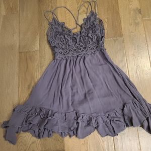 Free People Adella Lace Mini Dress